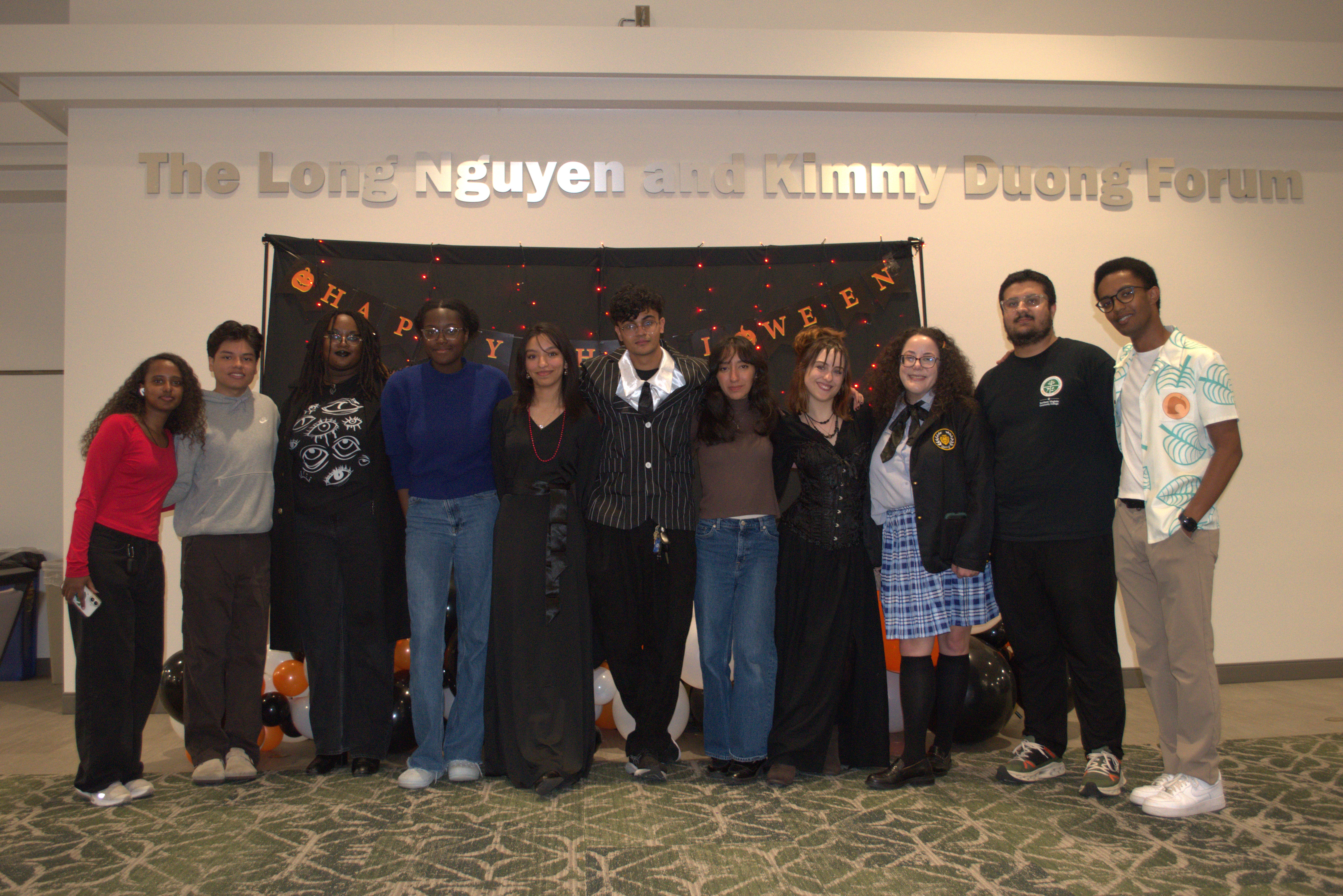 Photo of SGA members at 2025 Halloween Bash